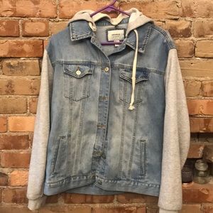 Forever 21 button up jean sweatshirt jacket